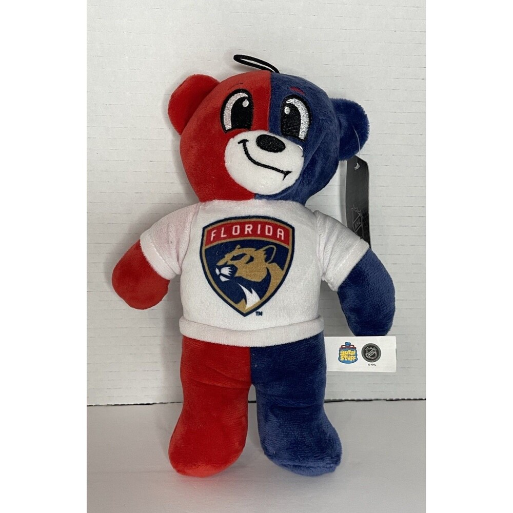 NWT Florida Panthers 9" Red & Blue Bear w T-Shirt Plush Stuffed Animal - Stanley